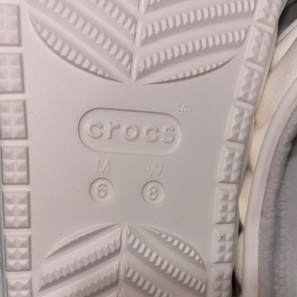 CROCS Unisex Men’s size 6 women’s size 8Classic White Sandals - Picture 5 of 8